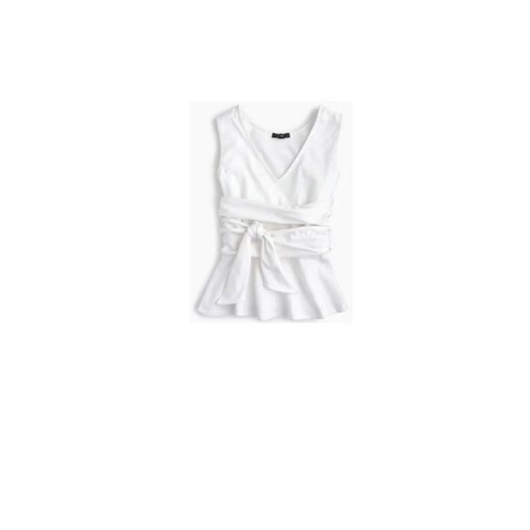 J Crew sleeveless tie waist peplum top XS - Picture 1 of 3